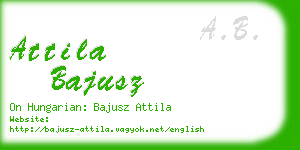 attila bajusz business card